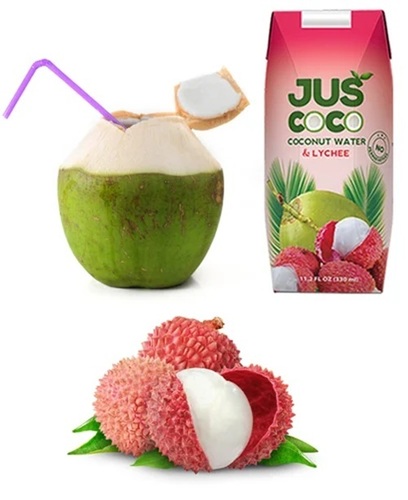 Lychee Juice With Coconut Water Beverage