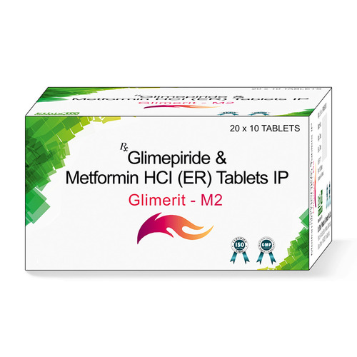 Glimerit-M-2 Tablets (Glimepiride 2 Mg, Metformin Hydrochloride 500 Mg)
