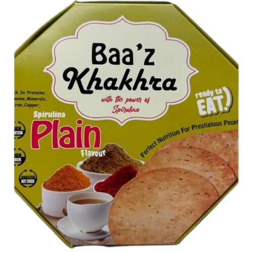 Spirulina Plain Flavor Khakhara - Feature: Low Fat