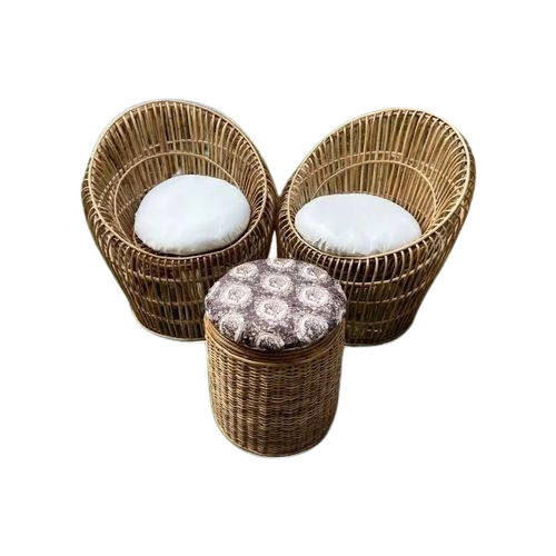 Cane Chairs With Cane Stool 