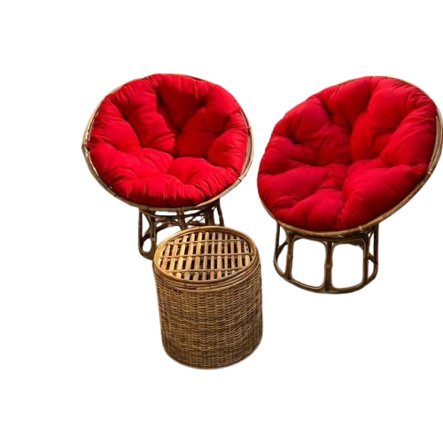 Cane Light Weight And Eco-Friendly Living Room Chairs And Stool Furniture Set