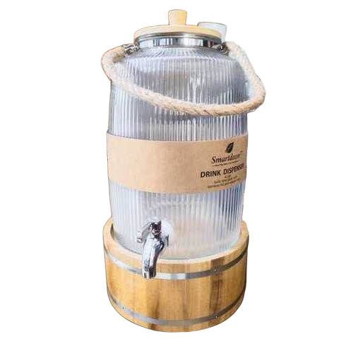 Glass Water Dispenser with wooden stand