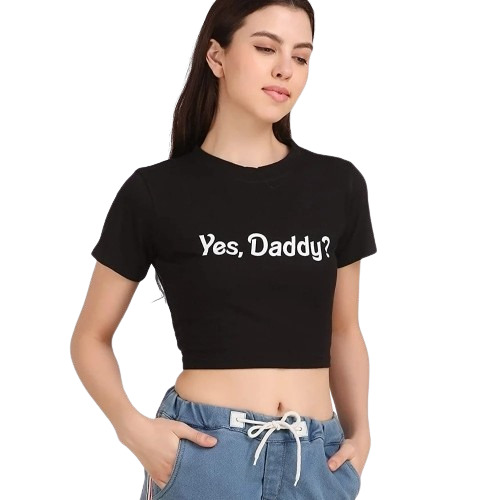Ladies Solid Crop Top 
