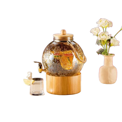 Water Dispenser With Wooden Stand 