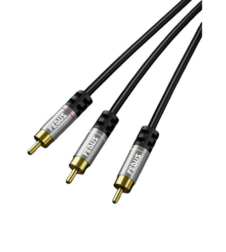 Fedus Rca Cable 5m 3rca Male To 3rca Male Double Shielded Copper Cable