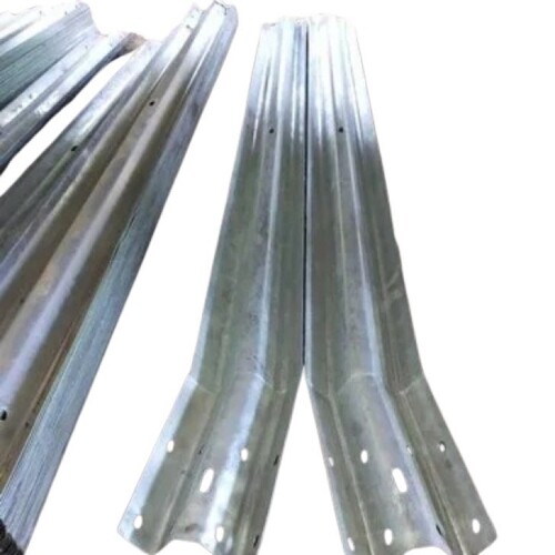 Metal Beam Crash Barrier - Color: Silver