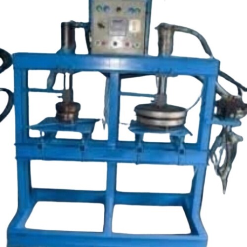 Paper Plate Making Machine - Color: Blue