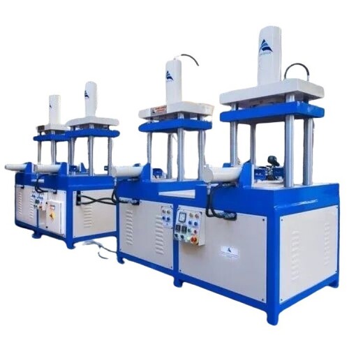 H Frame Hydraulic Press Machine - Color: White And Blue