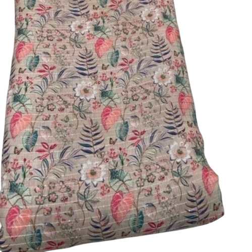 Printed Cotton Crochet Fabric