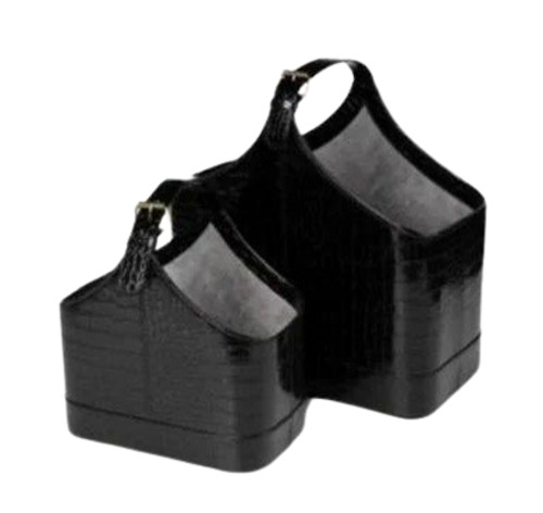 Black Executive Leather Gift Hamper Basket