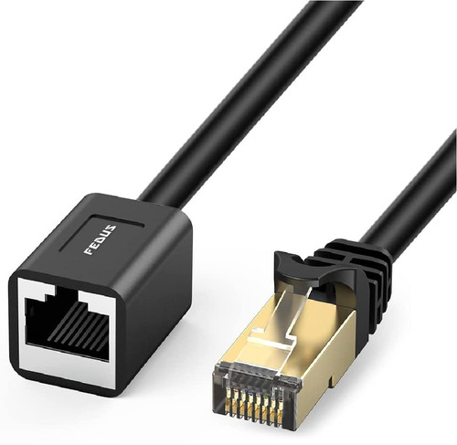 FEDUS Cat8 Ethernet Extension Cable RJ45 Shielded Male to Female LAN cord Extender Cable, Support cat7 / Cat6 / Cat5e / Cat5 Standards High Speed 40Gbps 2000Mhz SFTP Patch Cord LAN Cable (3 Meter)