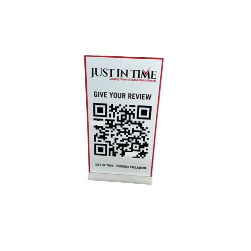 Detachable Acrylic QR Code Stand