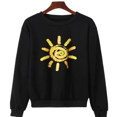Black Printed Sweatshirt
