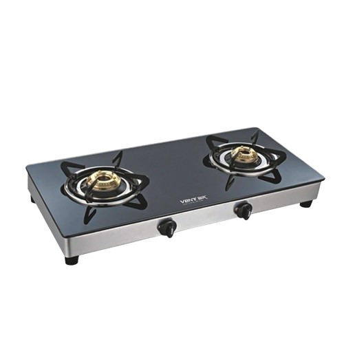 2 Burner Cooktop - Material: Glass And Stainless Steel