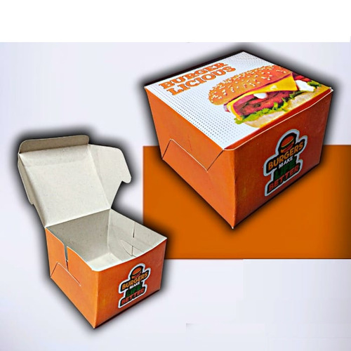 Printed Burger Box - Finishing: Glossy Lamination