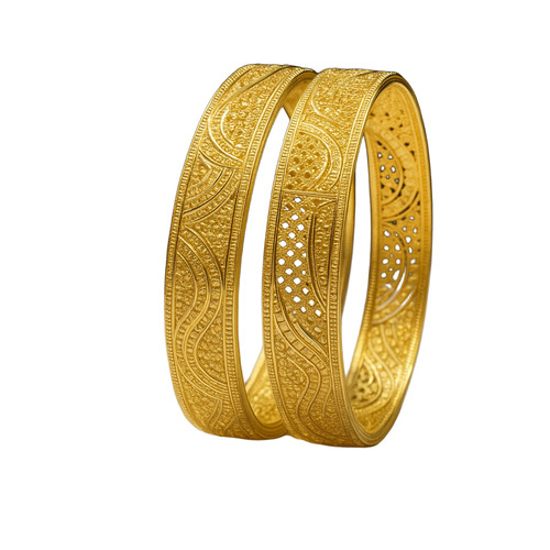 22K Designer Gold Bangles - Jewelry Type: Bracelets