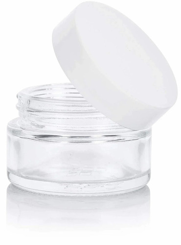 Cream Glass Jar