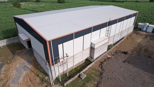 Steel Prefabricated Industrial Shed - Door Material: Sandwich Board