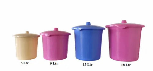 Unbreakable Plastic Printed Dustbin With Lid
