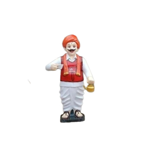 Fiber Tea Man Statue