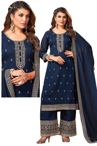 Modern Designer Silk Suit