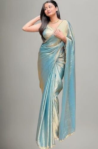 Stylist Silk Saree - Silk, Standard Size, Blue | Stylist, Comfortable, Party Wear