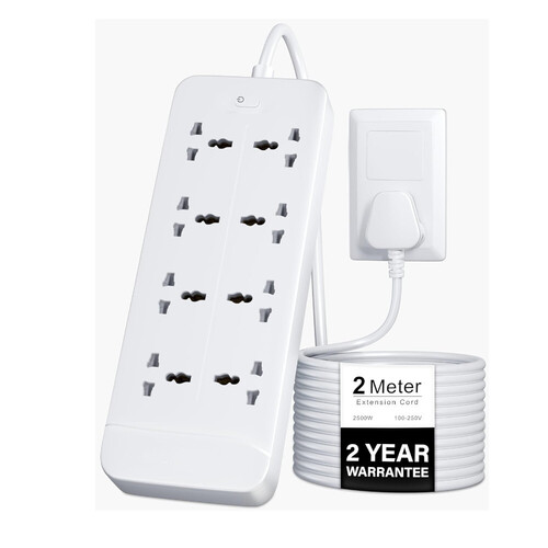 8 In 1 Power Strip With 8 Ac 1 Master Switch