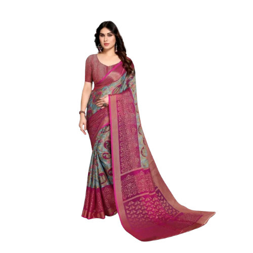 Floral Printed Daily Wear Chiffon Saree