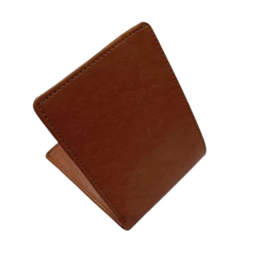 Men Brown Leather Wallet - Color: Red