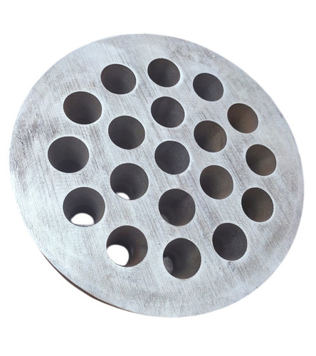 Multi Round Anchor Block - EN08/C45 Steel, Silver Grey, Rust Proof | Multi-Strand Anchorage, High Load Capacity, Vibration Dampening, Reusable