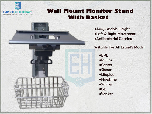 Wall Mount Monitor Stand with Basket