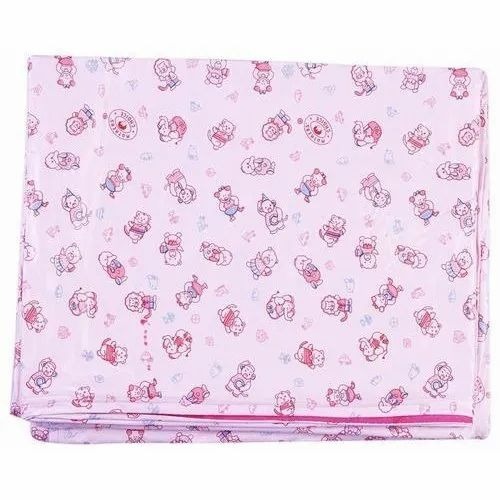 Printed Baby Pink Plastic Sheet - Color: All