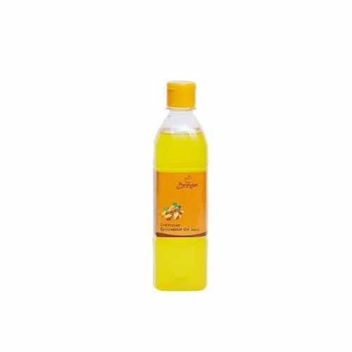 500ml Cold Pressed Groundnut Oil - Plastic Bottle, 6 Months Shelf Life, 100% Pure, Food Grade