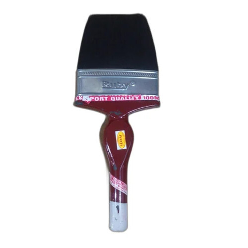 Brown Polished Paint Brush  - Handle Material: Plastic
