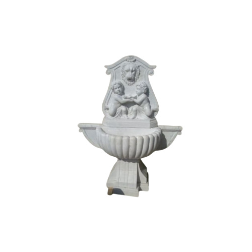 White Marble Wall Fountain