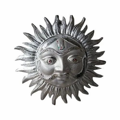 Silver Aluminium Sun Wall Hanging
