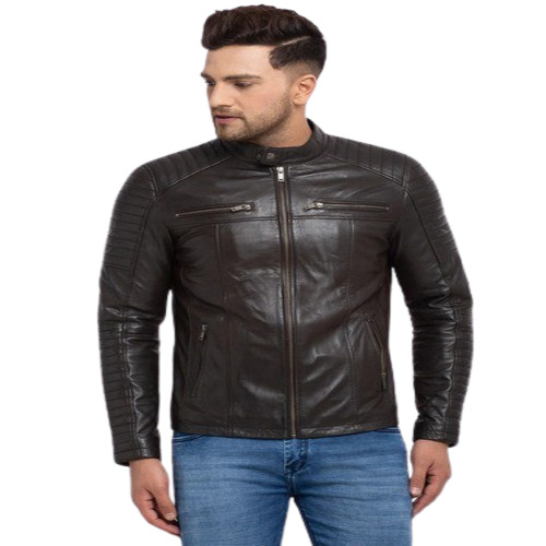 Leather Jacket - Color: Brown