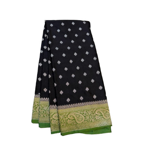 Embroidered Banarasi Cotton Silk Saree