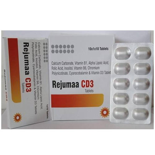 Calcium Carbonate Vitamin b1 Alpha lipoic Acid Folic Insoitol vitamin B6 Chormium Polynicotinate Cynocobalamin vitamin d3 Tablets
