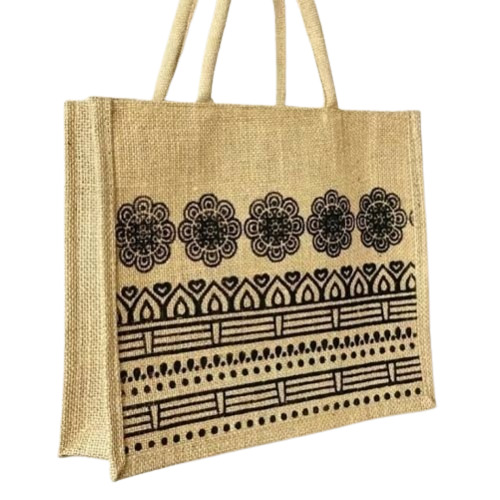 Printed Jute Shopping Bag