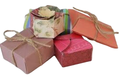 Handmade Paper Gift Boxes - Color: Red