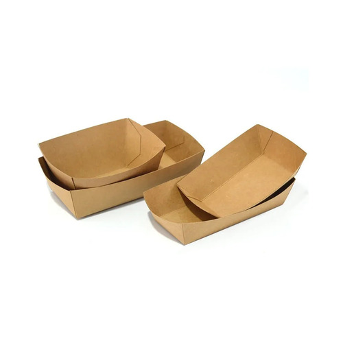 Disposable Paper Boat Tray - Color: Brown