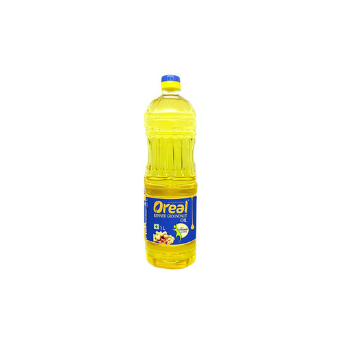 Oreal Refined Groundnut Oil - 1 Litre, Organic, Food Grade | Cooking, Human Consumption, Healthy