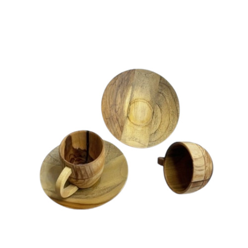 Wooden Tea Cup Set