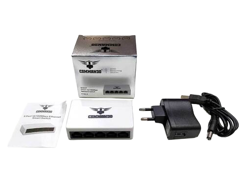 E100-5 Commando Scout E100 5X100M Network Unmanaged Switch - Features: Long Working Life
