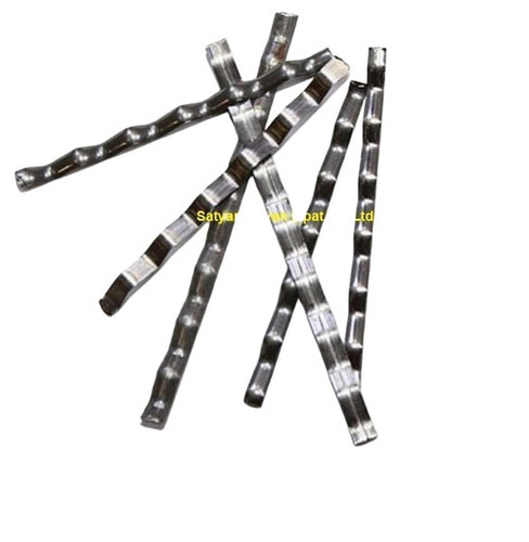 SS Steel Fibre Crimped Hookend Round Flat