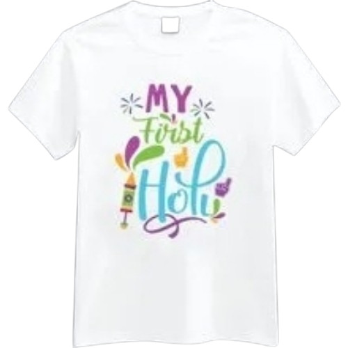 Printed Round Collar Men Designer T Shirt