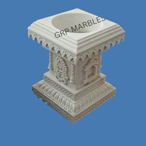 Marble Tulsi Pot