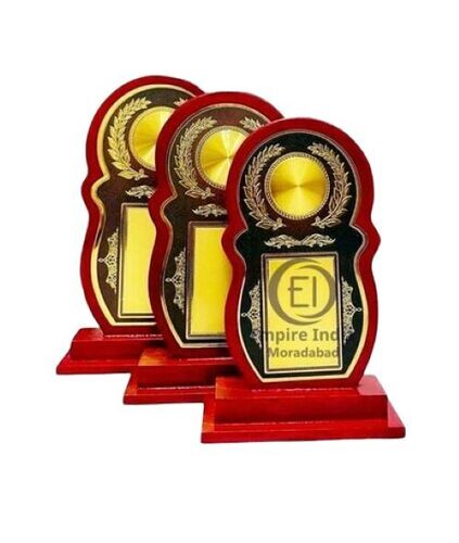 Memento Award Wooden Trophy - Color: Red