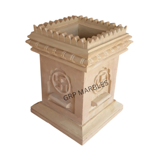 Polished Sandstone Tulsi Planter